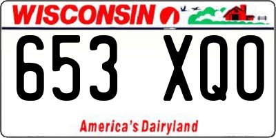 WI license plate 653XQO