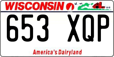 WI license plate 653XQP