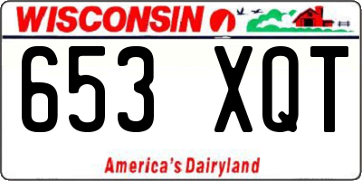 WI license plate 653XQT