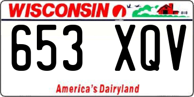 WI license plate 653XQV