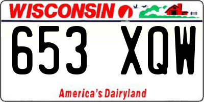 WI license plate 653XQW
