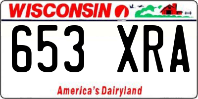 WI license plate 653XRA