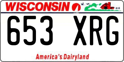 WI license plate 653XRG