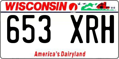 WI license plate 653XRH