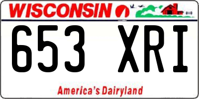 WI license plate 653XRI