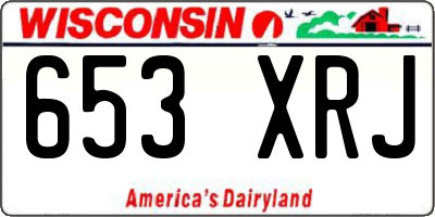 WI license plate 653XRJ