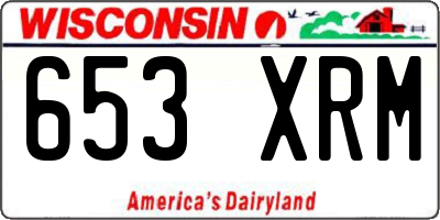 WI license plate 653XRM