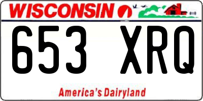 WI license plate 653XRQ