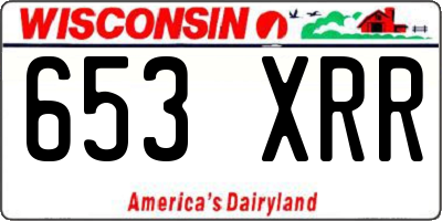 WI license plate 653XRR