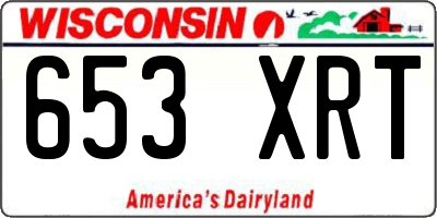 WI license plate 653XRT