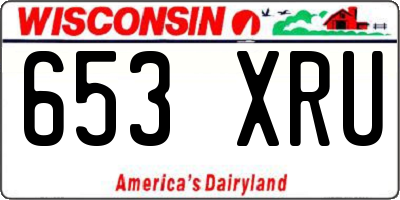 WI license plate 653XRU