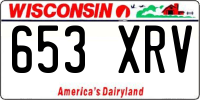 WI license plate 653XRV