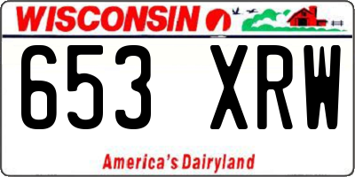 WI license plate 653XRW