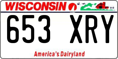 WI license plate 653XRY