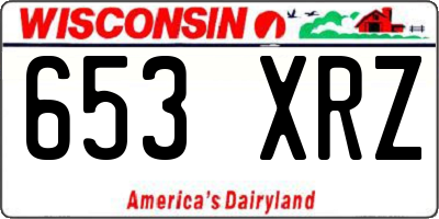 WI license plate 653XRZ