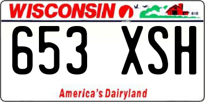 WI license plate 653XSH