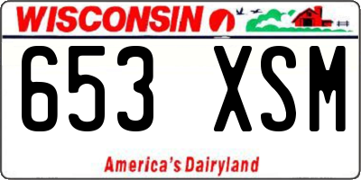WI license plate 653XSM