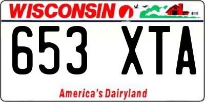 WI license plate 653XTA