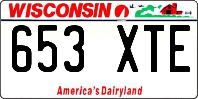 WI license plate 653XTE