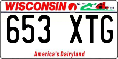 WI license plate 653XTG