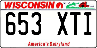 WI license plate 653XTI
