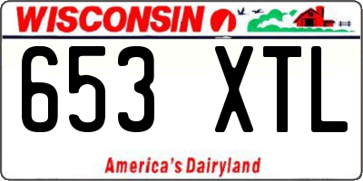 WI license plate 653XTL