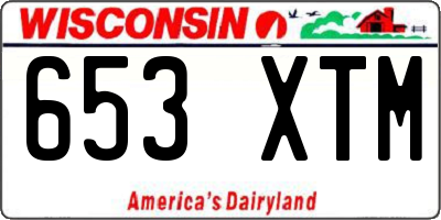 WI license plate 653XTM