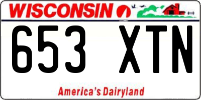 WI license plate 653XTN