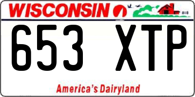 WI license plate 653XTP