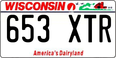 WI license plate 653XTR