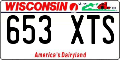 WI license plate 653XTS