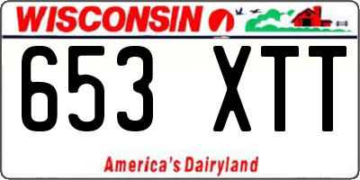 WI license plate 653XTT