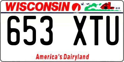 WI license plate 653XTU