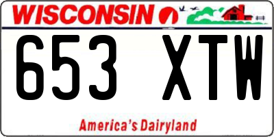 WI license plate 653XTW