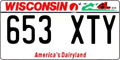 WI license plate 653XTY