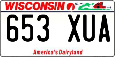 WI license plate 653XUA