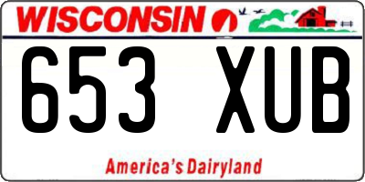 WI license plate 653XUB