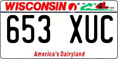 WI license plate 653XUC