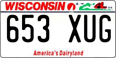 WI license plate 653XUG