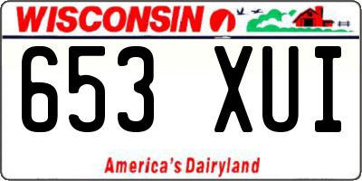 WI license plate 653XUI