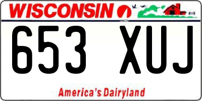 WI license plate 653XUJ