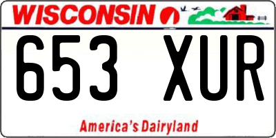 WI license plate 653XUR