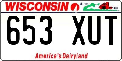 WI license plate 653XUT
