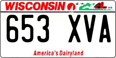 WI license plate 653XVA