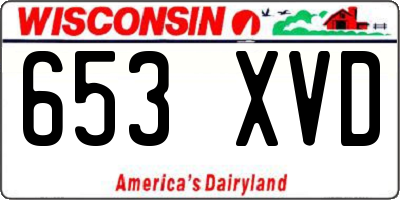 WI license plate 653XVD