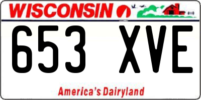 WI license plate 653XVE