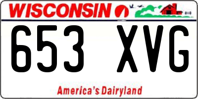 WI license plate 653XVG