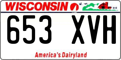 WI license plate 653XVH