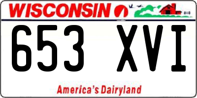 WI license plate 653XVI