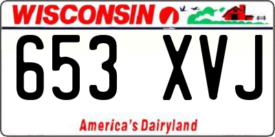 WI license plate 653XVJ